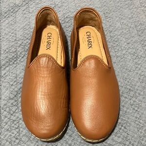 Charix Camel Leather Slip-On Shoes